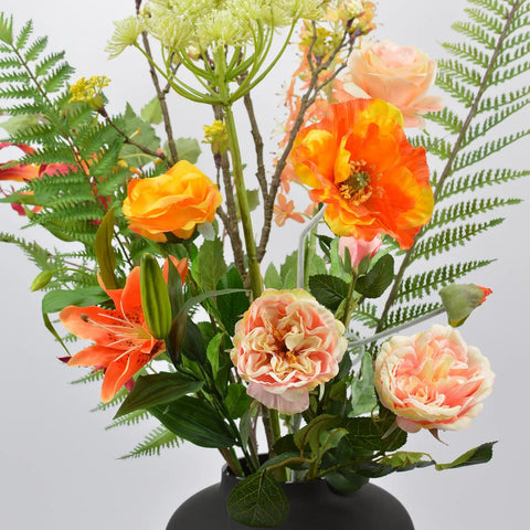 Kunstbloemen boeket Olijk Oranje - Blommo