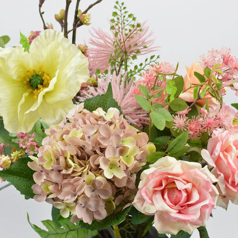 Kunstbloemen boeket Rustiek Roze - Blommo